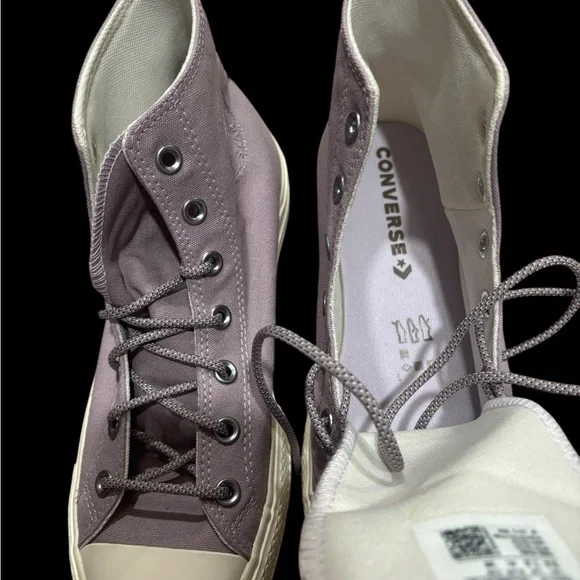 Converse Allstar CTAS Hi Lift Lucid Lilac Canvas Platform Sneakers - Picture 7 of 7
